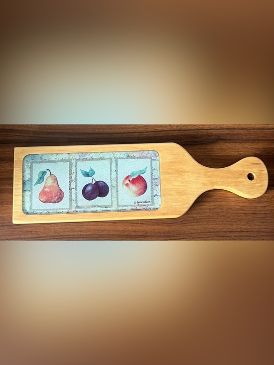 Other - Wooden Fruit-Panel Serving Paddle - Natural